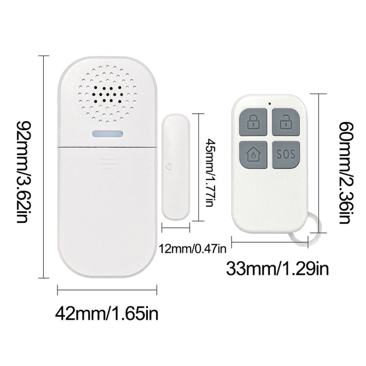 MC-05 130dB Remote Door Magnetic Alarm With Light Reminder MC-05 130dB Remote Door Magnetic Alarm With Light Reminder